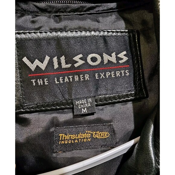 Wilsons Leather Jacket Womens Size Medium Thinsulate Lined Black Soft Leather - Picture 12 of 14